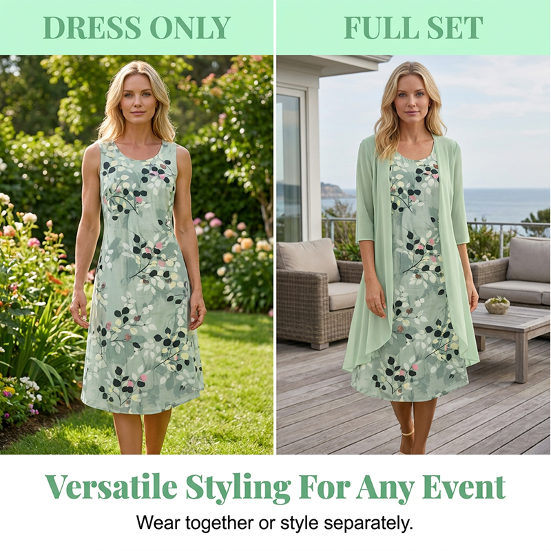 Elowen | Chiffon Dress Set