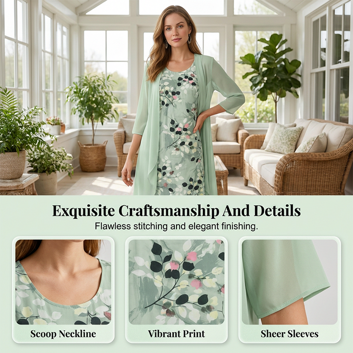 Elowen | Chiffon Dress Set