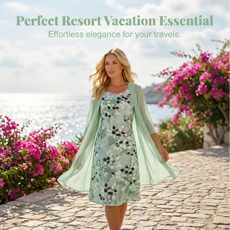 Elowen | Chiffon Dress Set