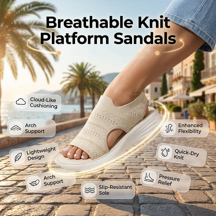Elowen | Knit Platform Sandals