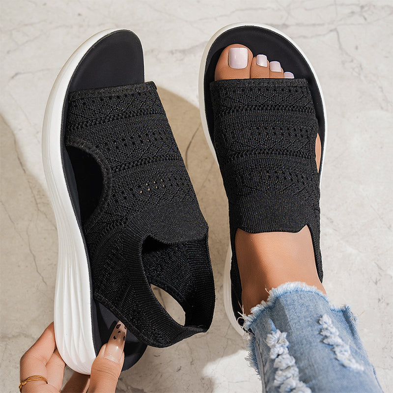 Elowen | Knit Platform Sandals