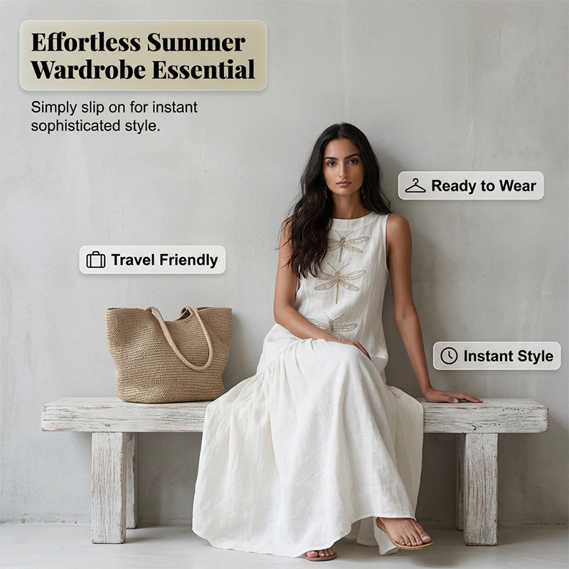Elowen | Sleeveless Printed Dress