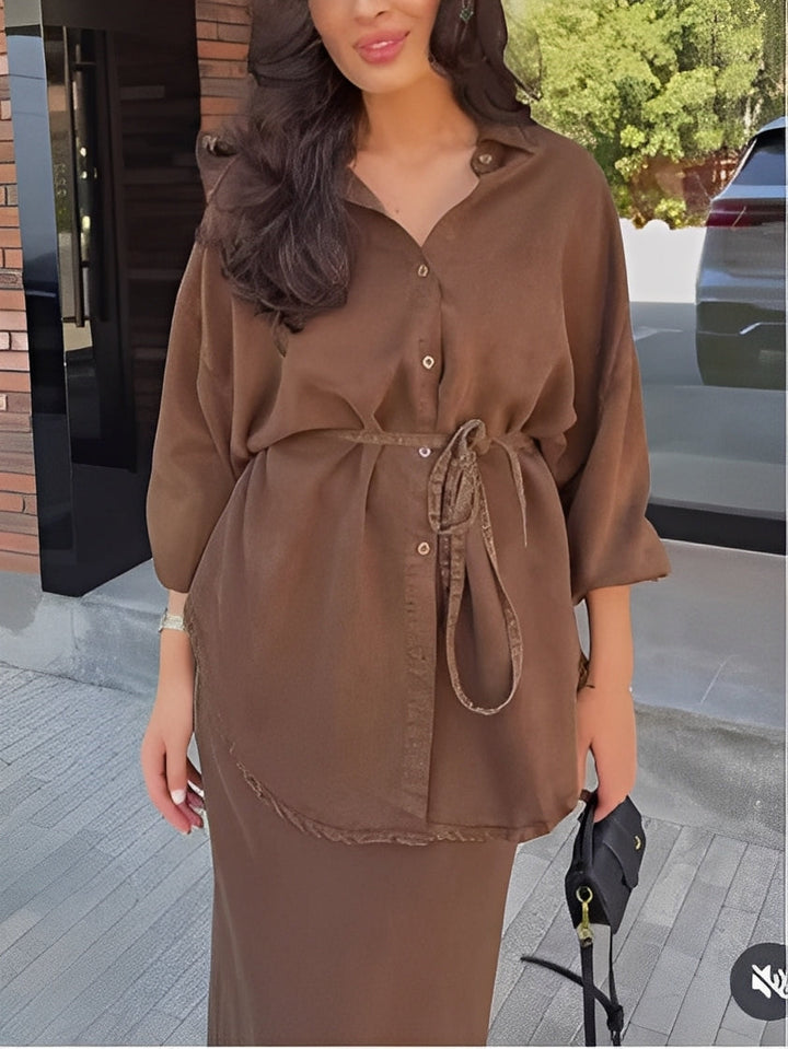 Elowen | Tie-Blouse Set