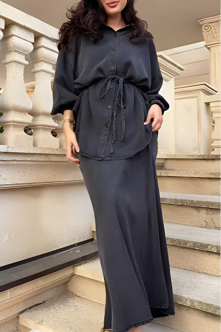 Elowen | Tie-Blouse Set
