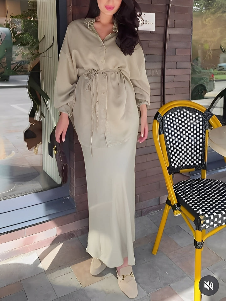 Elowen | Tie-Blouse Set