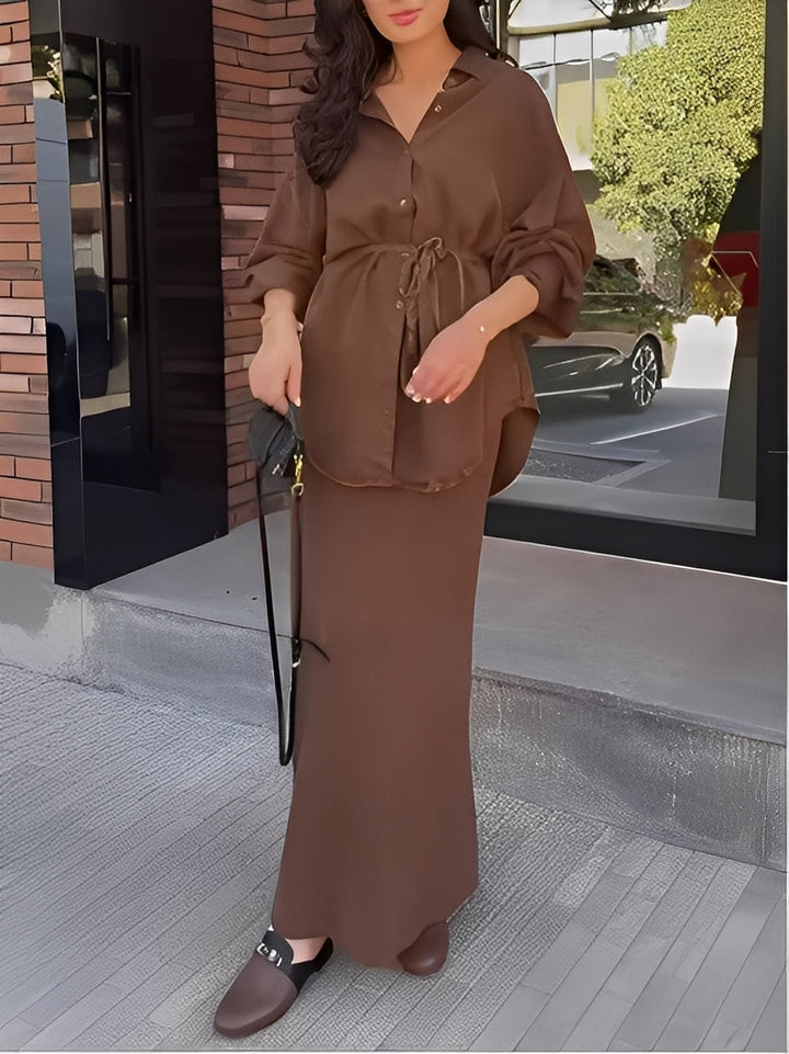 Elowen | Tie-Blouse Set