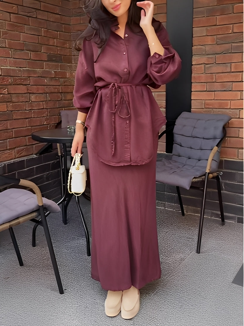 Elowen | Tie-Blouse Set
